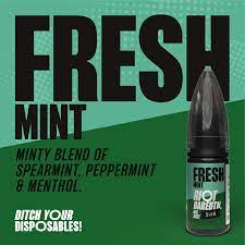 Fresh Mint 10ml Nic Salt by Riot Bar Edtn (10mg & 20mg) 10mg 20mg Mint Nic Salts Riot Labs Riot Squad Tropical Fruit