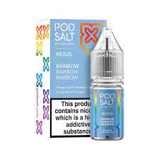 Rainbow Rainbow Rainbow 10ml Nic Salt by Pod Salt Nexus 10mg 10ml 20mg 3 for £10 (Nic Salt) Mixed Fruit Nexus Pod Salt