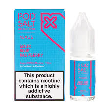 Sour Blue Raspberry10ml Nic Salt by Pod Salt Nexus 10mg 10ml 20mg 3 for £10 (Nic Salt) Blue Raspberry Nexus Pod Salt Sour