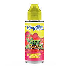 Strawberry Lemonade, 100ml Shortfill by Kingston Get Fruity 0mg 100ml 2 for £20 (100ml) Fruit Kingston Lemonade Shortfill Soda Strawberry UK