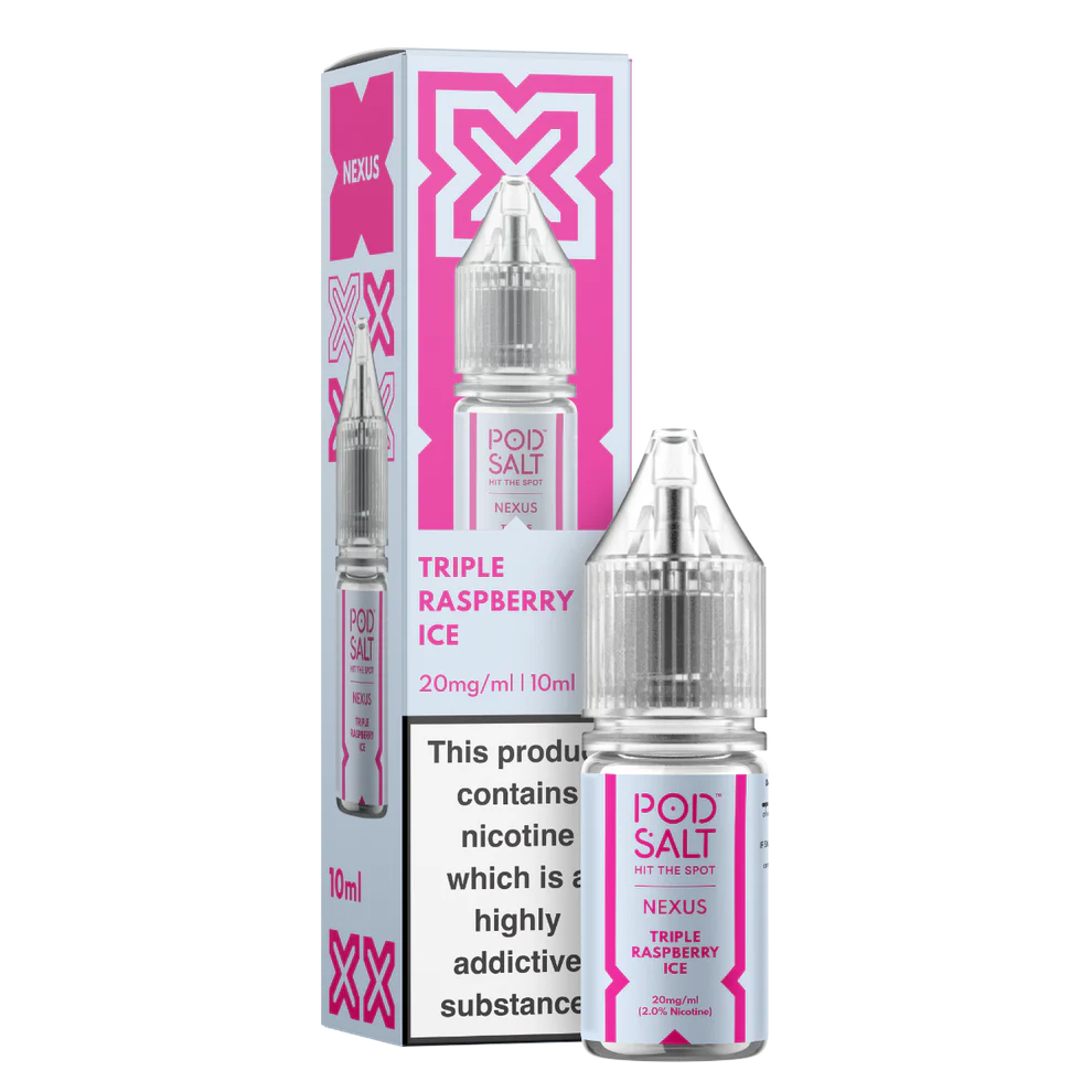 Triple Raspberry Ice 10ml Nic Salt by Pod Salt Nexus