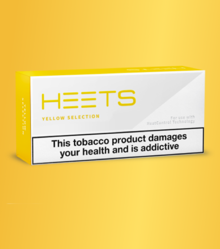 HEETS for IQOS [1 sleeve = 10 packs = 200 HEETS] Yellow Heat-Not-Burn Heated Tobacco HEETS IQOS