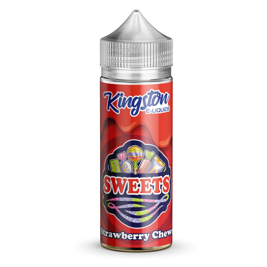 Strawberry Chews 100ml by Kingston Sweets 0mg 100ml 2 for £20 (100ml) Candy Kingston Shortfill Strawberry UK