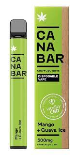 CANA Bar, 500mg CBD By Vitality CBD Mango + Guava Ice CBD Disposable